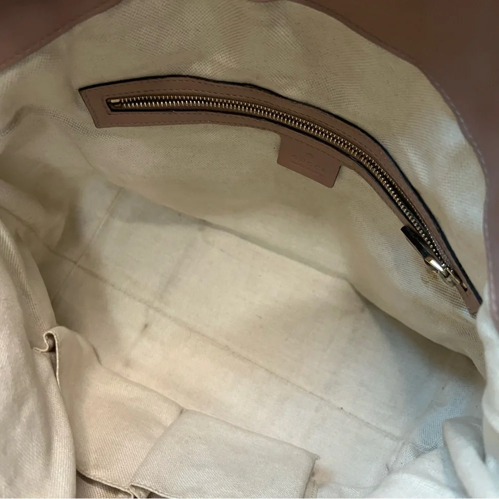 Guccissima soft pink medium Bree foldover Shoulder Bag - Picture 11 of 16